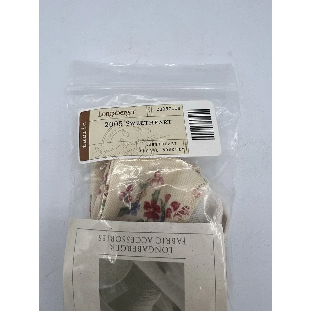 Longaberger 2005 Sweetheart Basket Liner Only - Sweetheart Floral Botanical -NIP